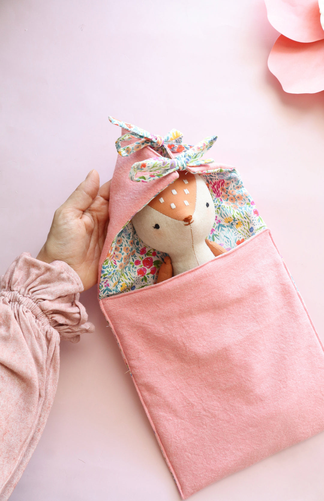 Free Doll Bed with ties