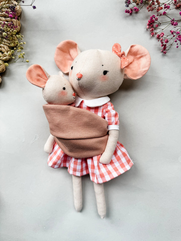 Lula Mouse Family Dolls Sewing Pattern - Heirloom Doll Wardrobe (PDF Pattern)