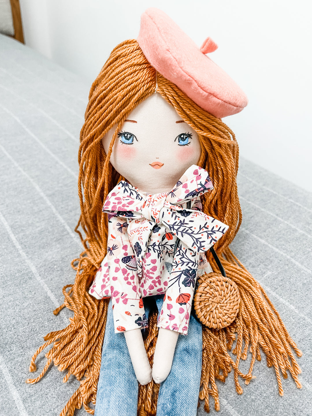 Deluxe Parisian fabric doll - Customizable - Organic cotton